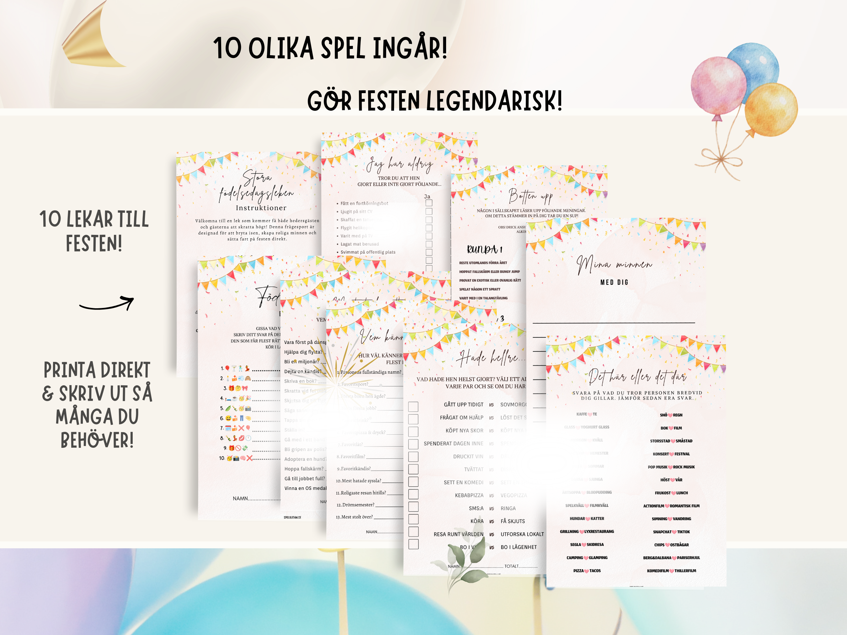 Festlekar födelsedagsfest