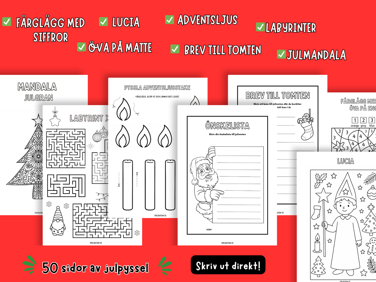 Stora julpysselpaketet - 50 sidor!