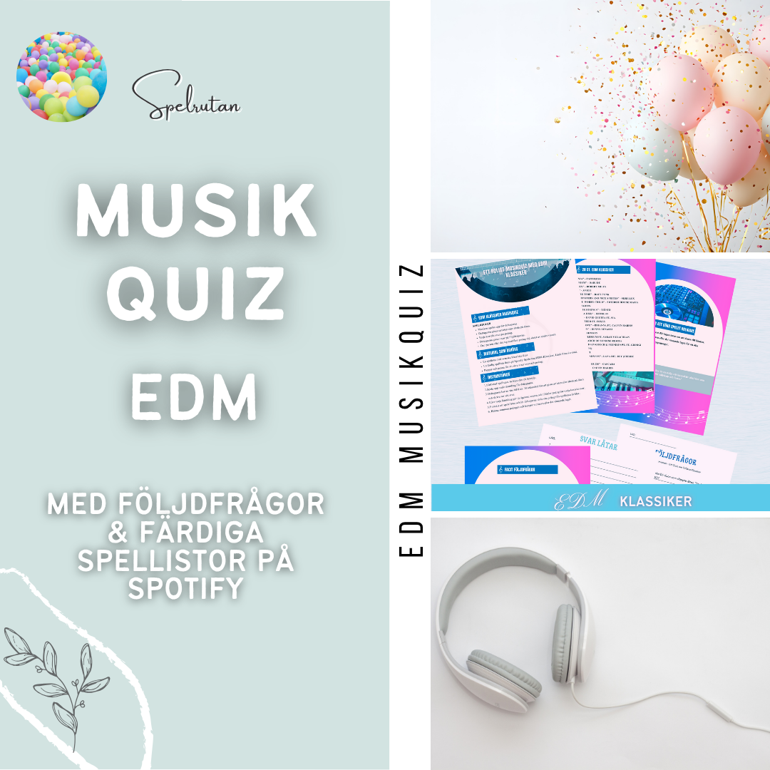 Musikquiz EDM Klassiker -  20 låtar & följdfrågor.