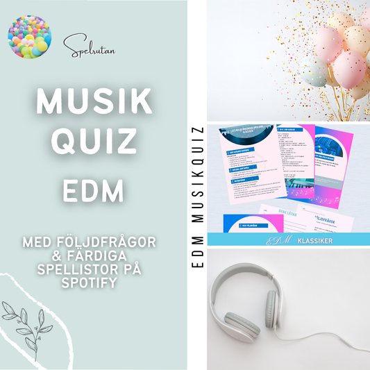 Musikquiz EDM Klassiker -  20 låtar & följdfrågor.