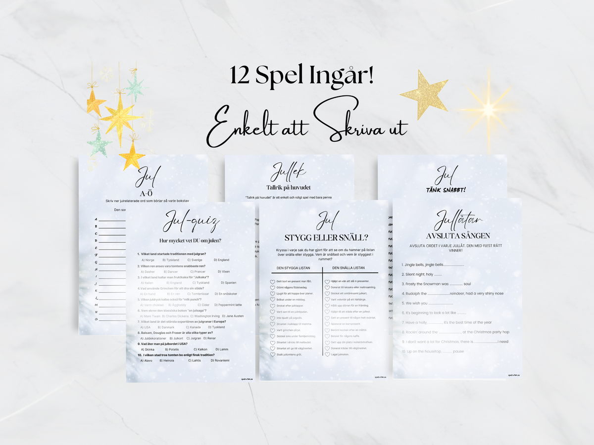 Jullekar - 12 olika spel!
