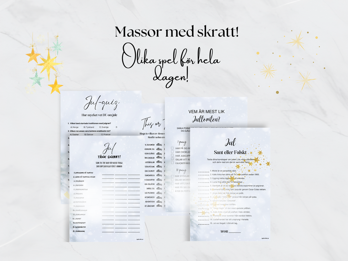 Jullekar - 12 olika spel!