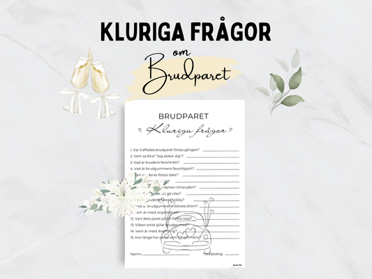 Kluriga frågor om brudparet