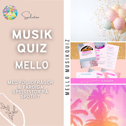 Musikquiz Melodifestivalen - 20 låtar & följdfrågor