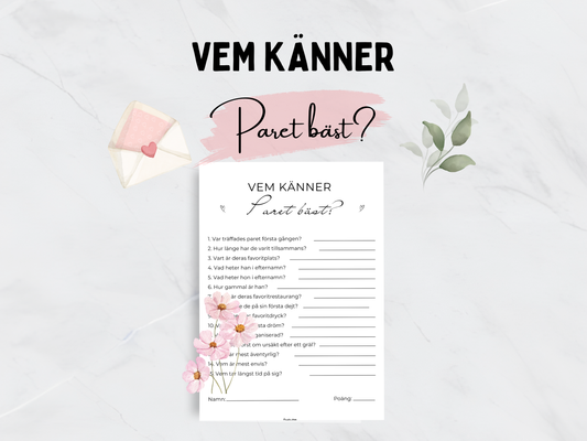 Vem känner paret bäst?