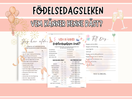 Födelsedagsleken - Vem känner henne bäst?