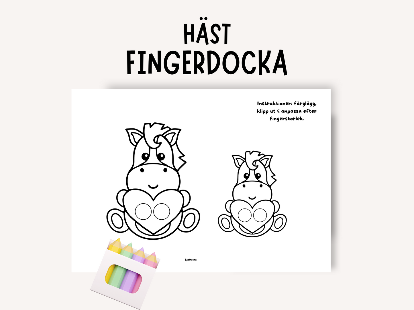 Häst Fingerdocka
