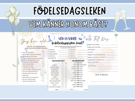 Födelsedagsleken - Vem känner honom bäst?