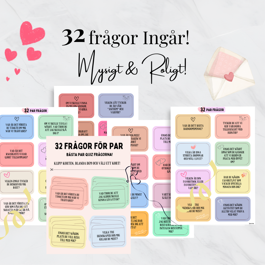 Quiz-spel för par - 32 frågor