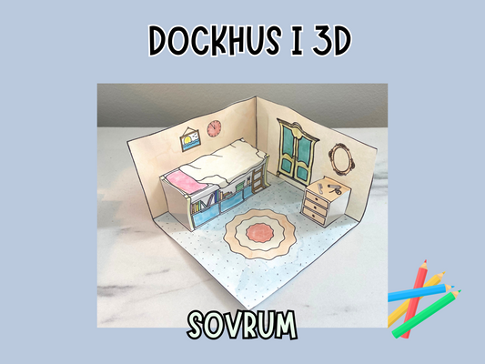 Dockhus i 3D - Sovrum