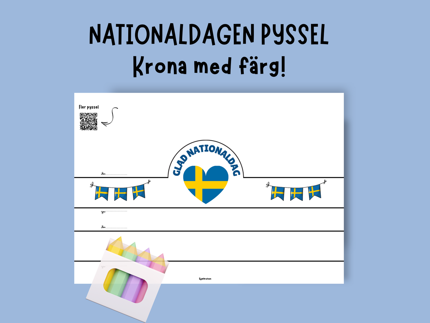 Pysselkrona Nationaldagen -Färg