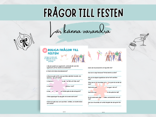 Frågefest - 16 Roliga frågor till festen eller middagen
