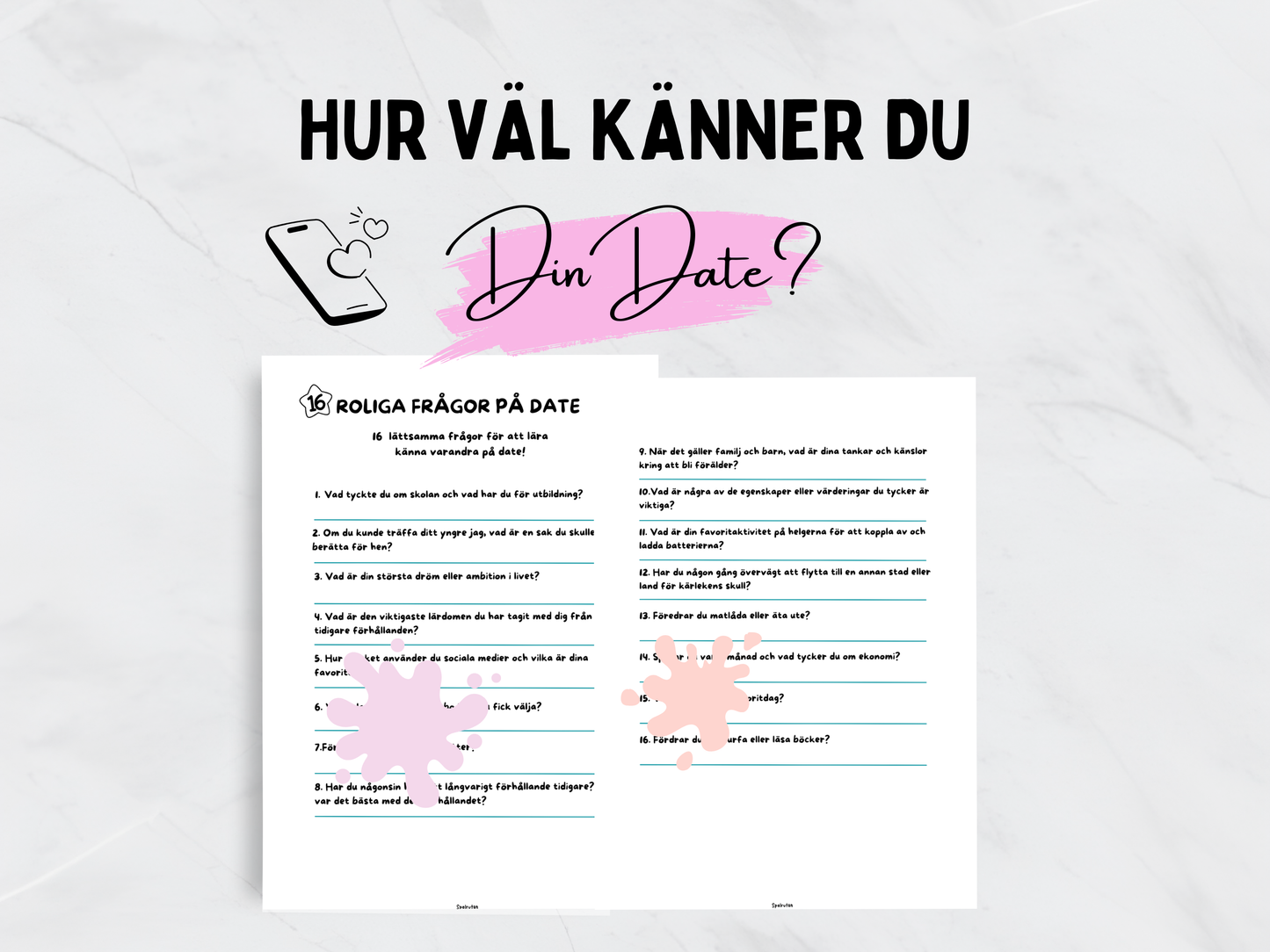 Date Night: 16 Frågor för att få samtalen att flyta