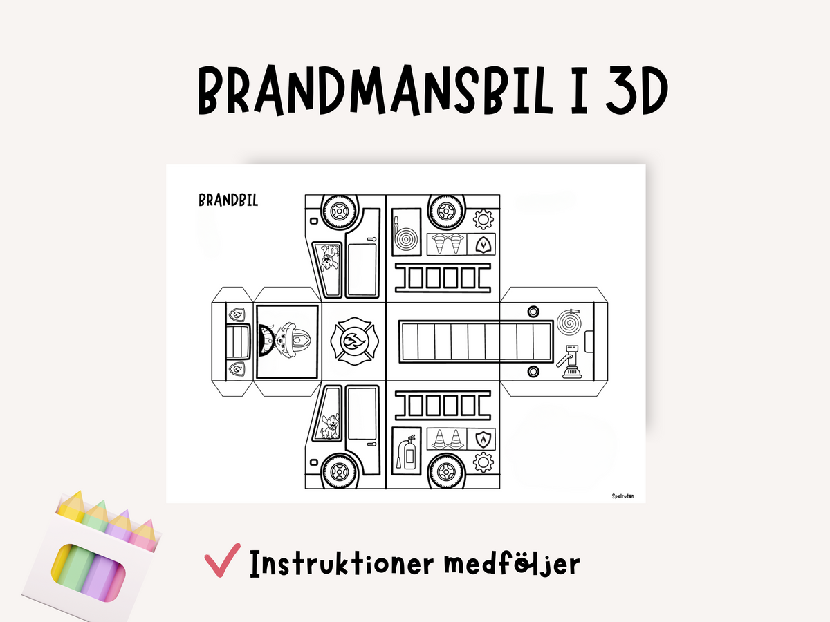 Brandbil Ritad Brandbil i 3D – Spelrutan