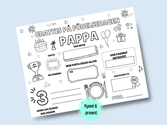 Pysselpresent till Pappas Födelsedag