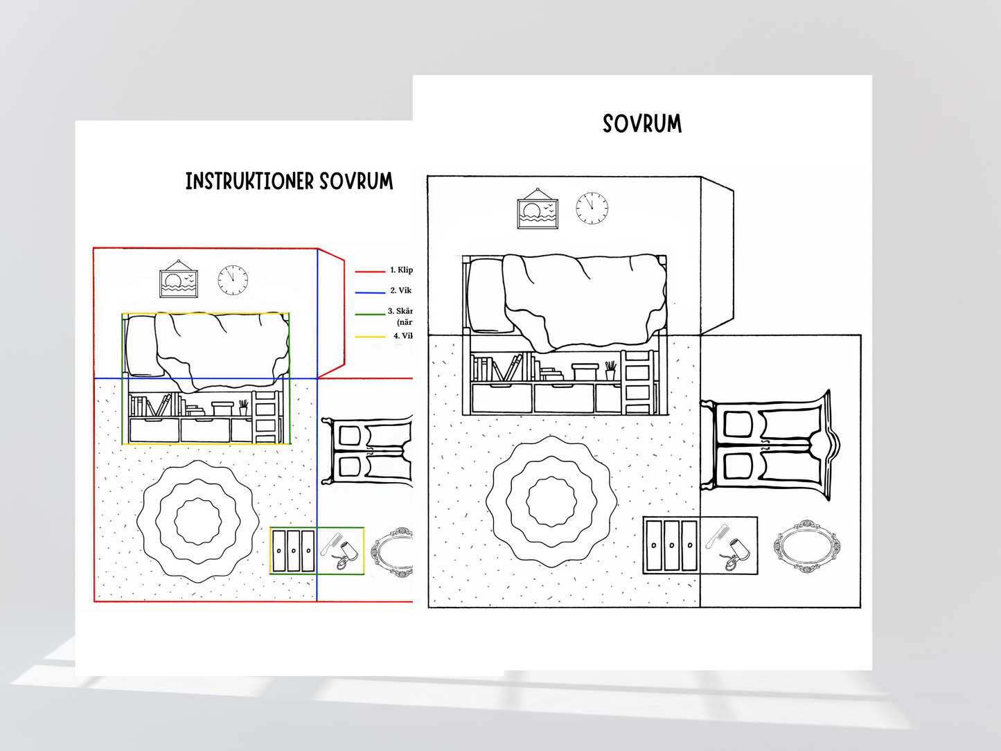 Dockhus i 3D - Sovrum