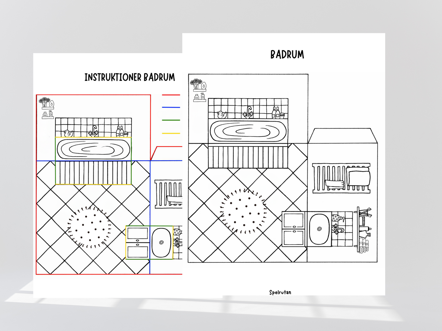 Dockhus i 3D - Badrum