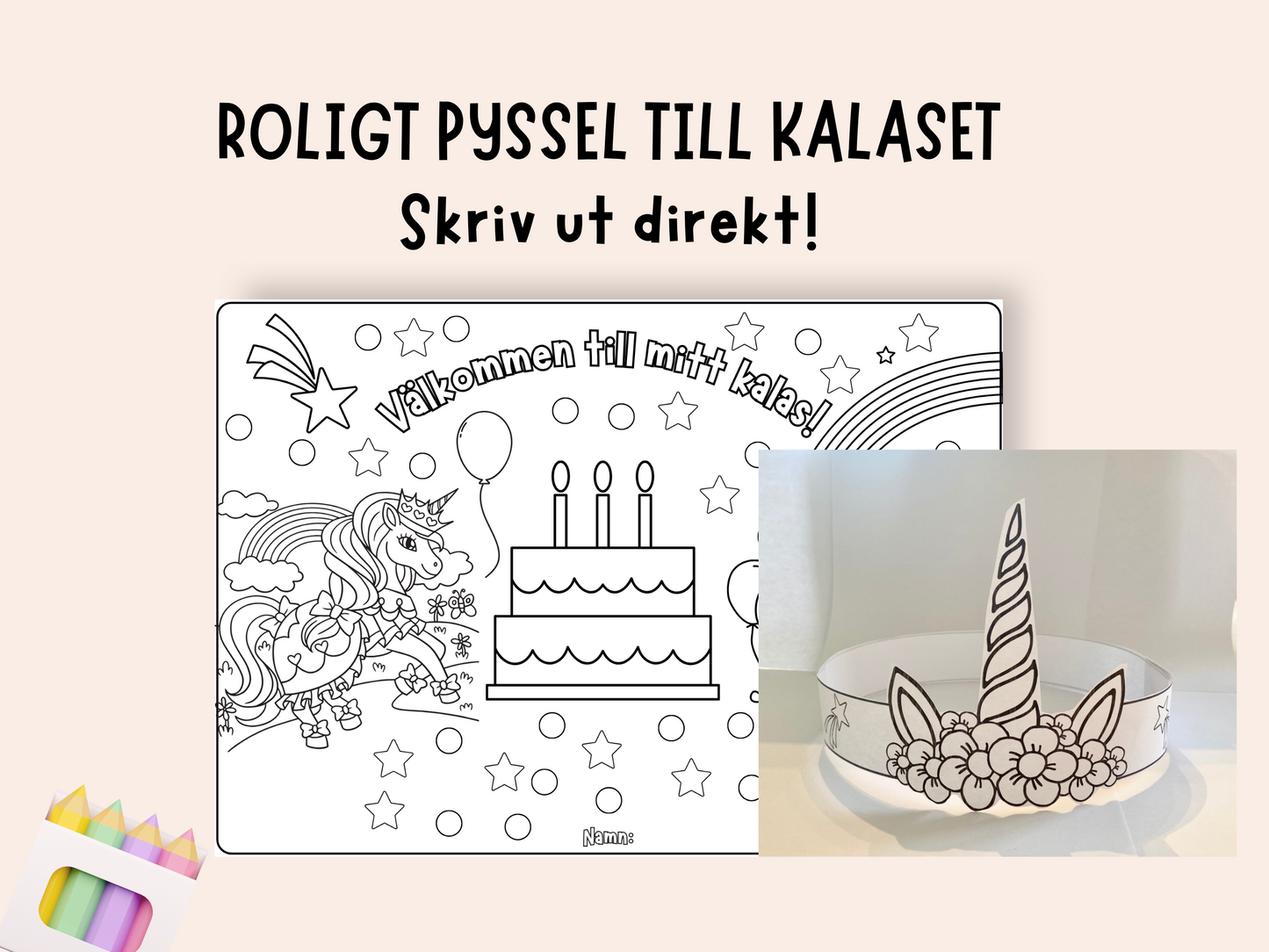 Enhörningskalas Pysselpaket