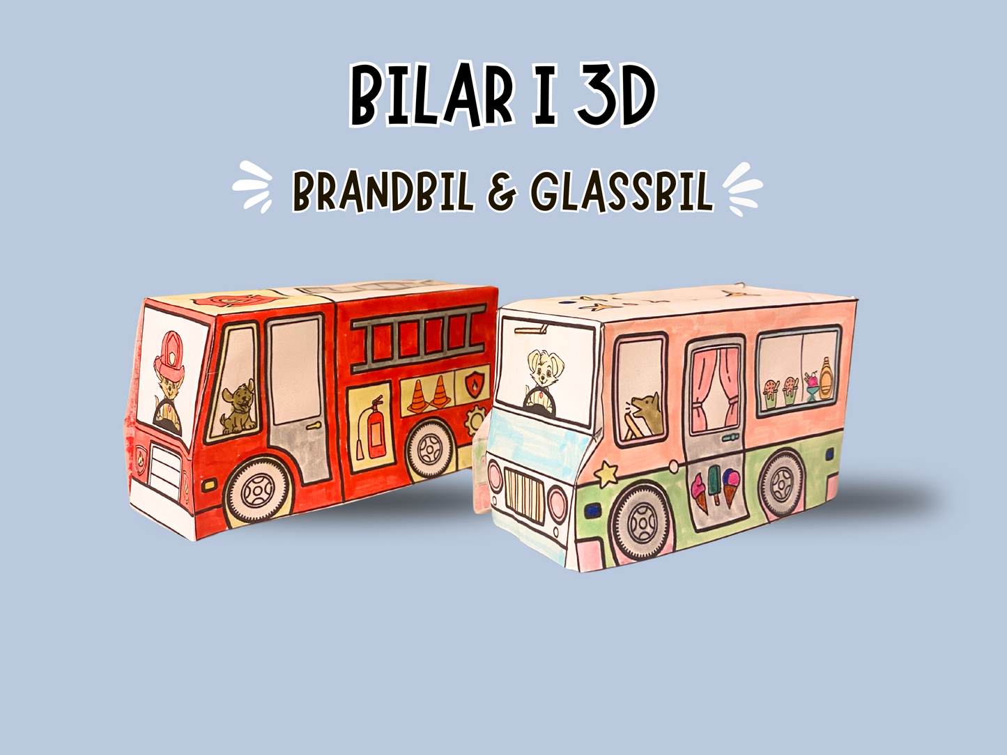 Brandbil & Glassbil i 3D