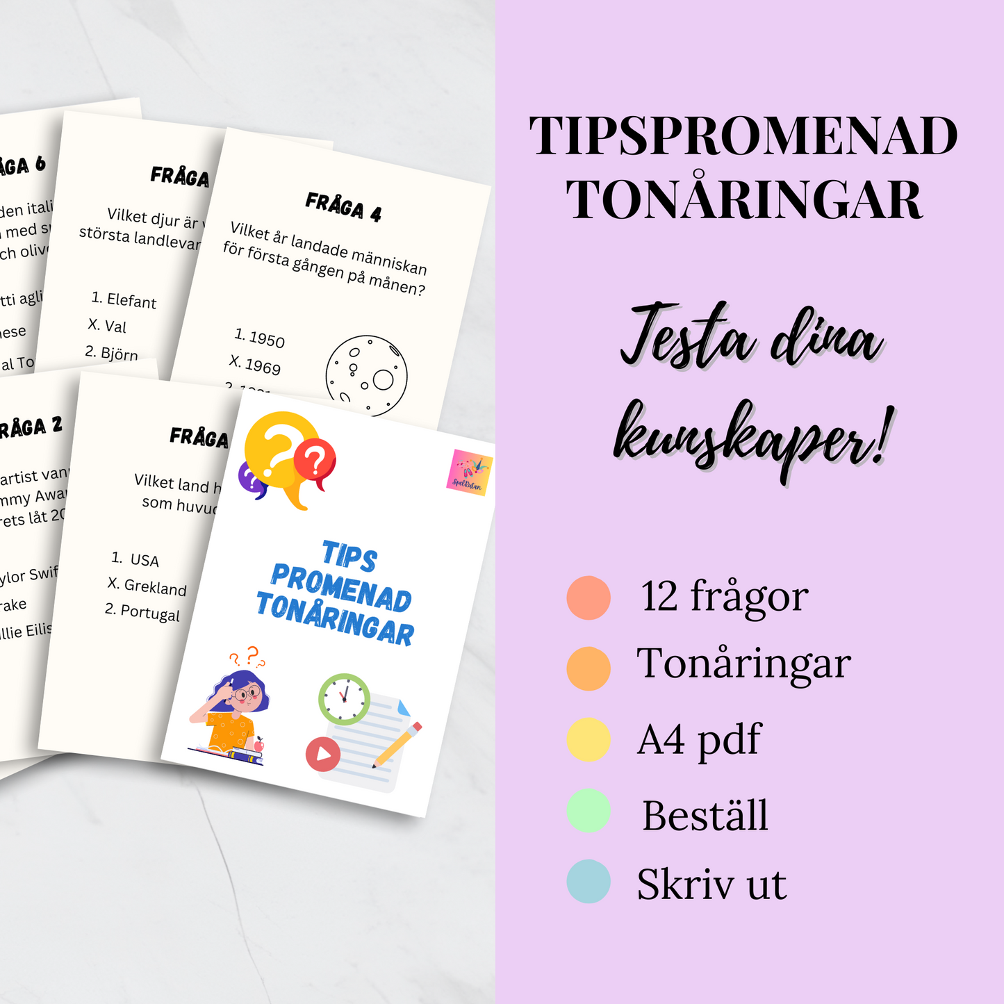 Tipspromenad för Tonåringen, utmana allmänna kunskaper utan mobilen!