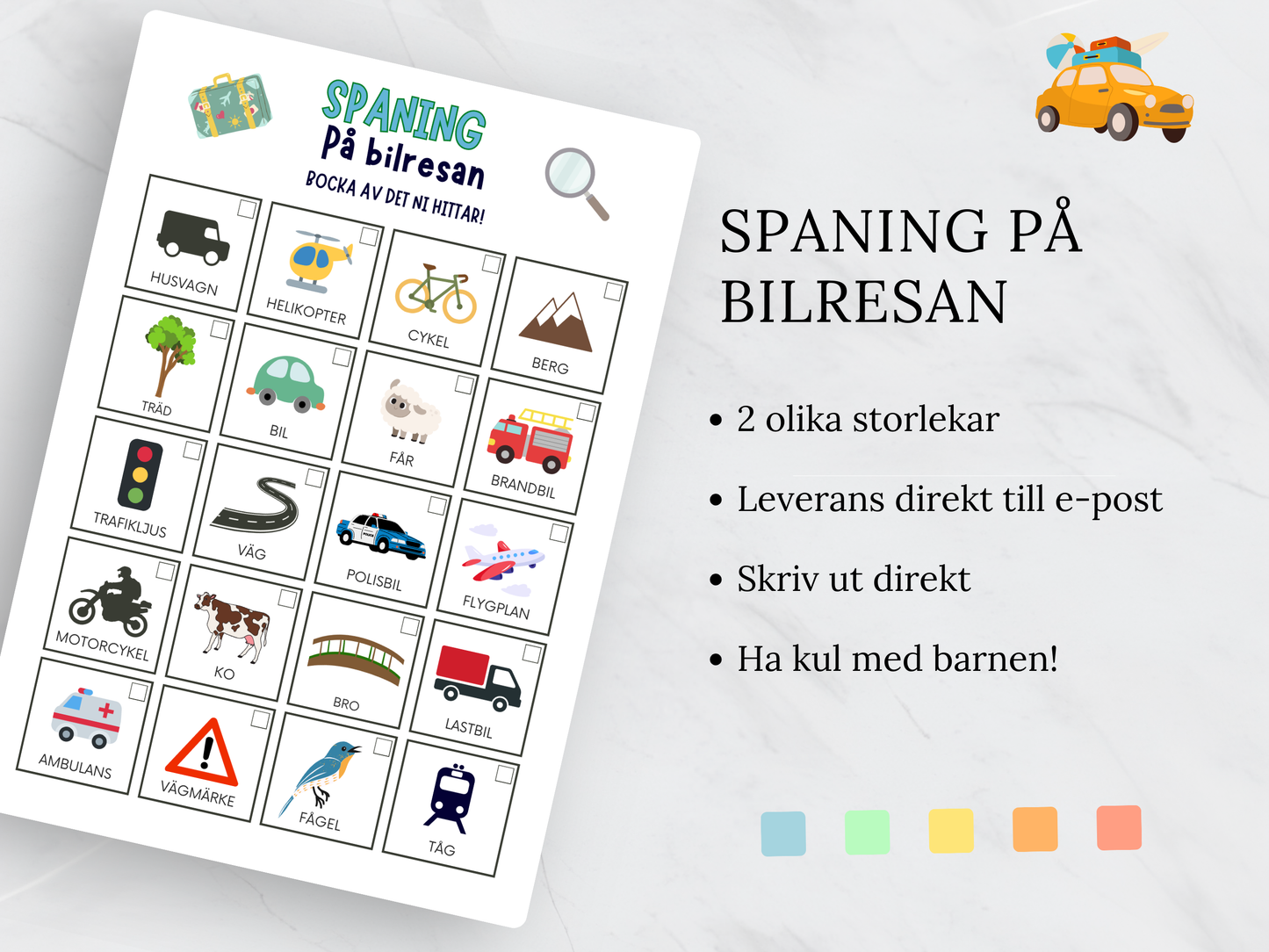 Spaning på Bilresan - En spännande upptäcksfärd på bilresan!