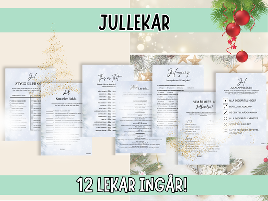 Jullekar - 12 olika spel!