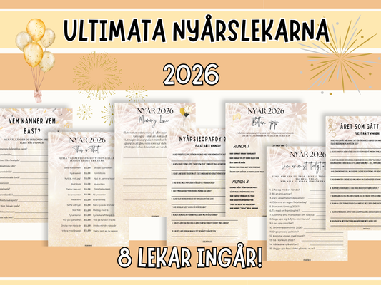 Nyårslekar - 8 skrattfyllda spel!