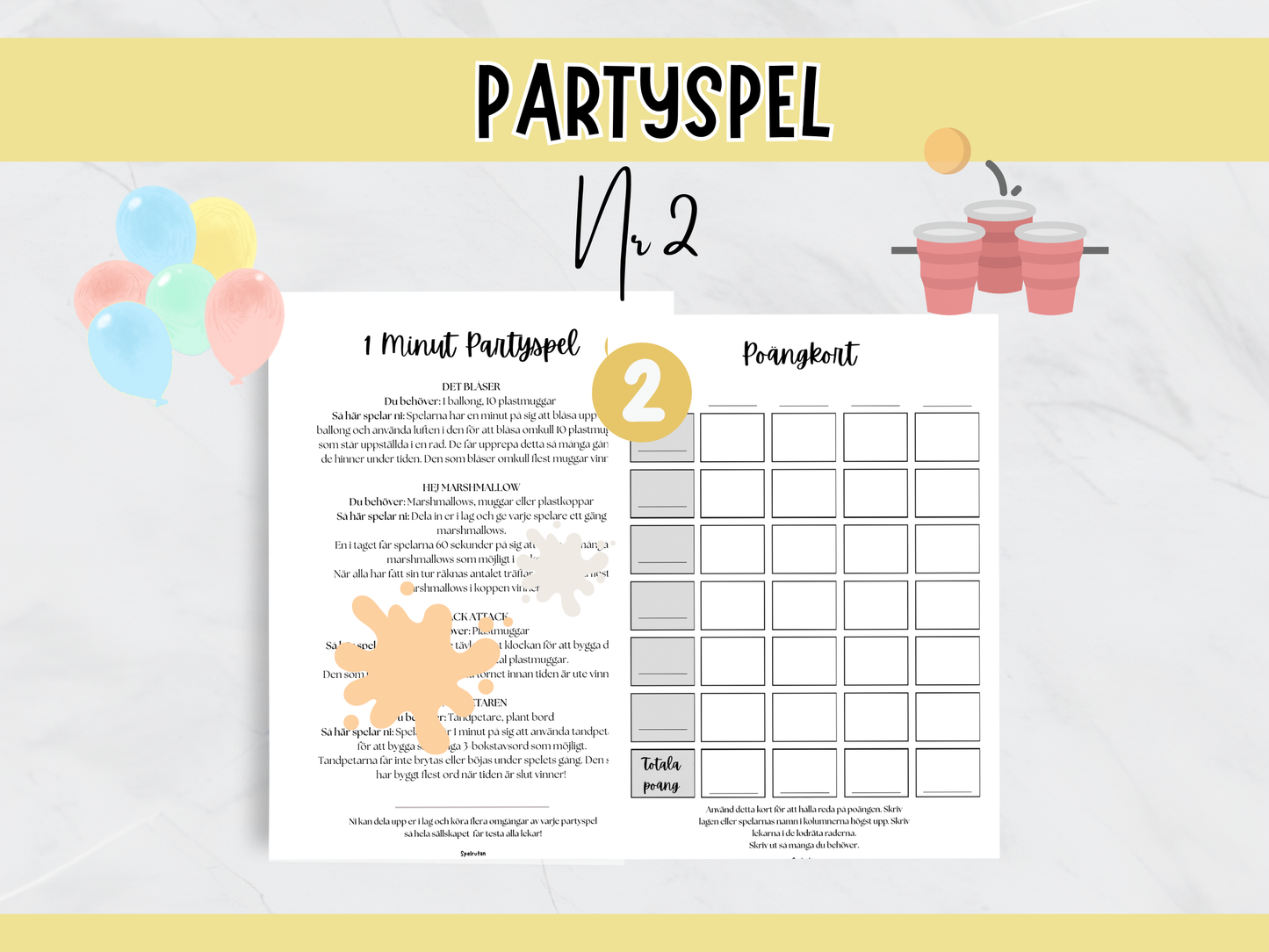 Partyspel 2 - En minut av ren galenskap- utmana kompisarna!