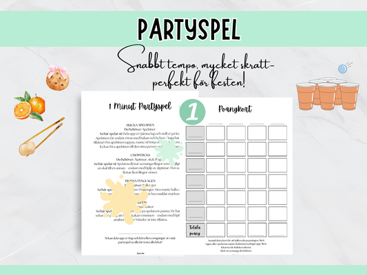 Partyspel 1 - En minut av ren galenskap- utmana kompisarna!