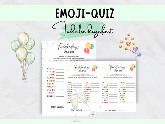 Emoji-lek för födelsedagsfest