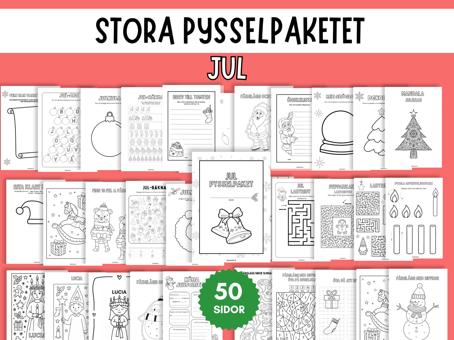 Stora julpysselpaketet - 50 sidor!