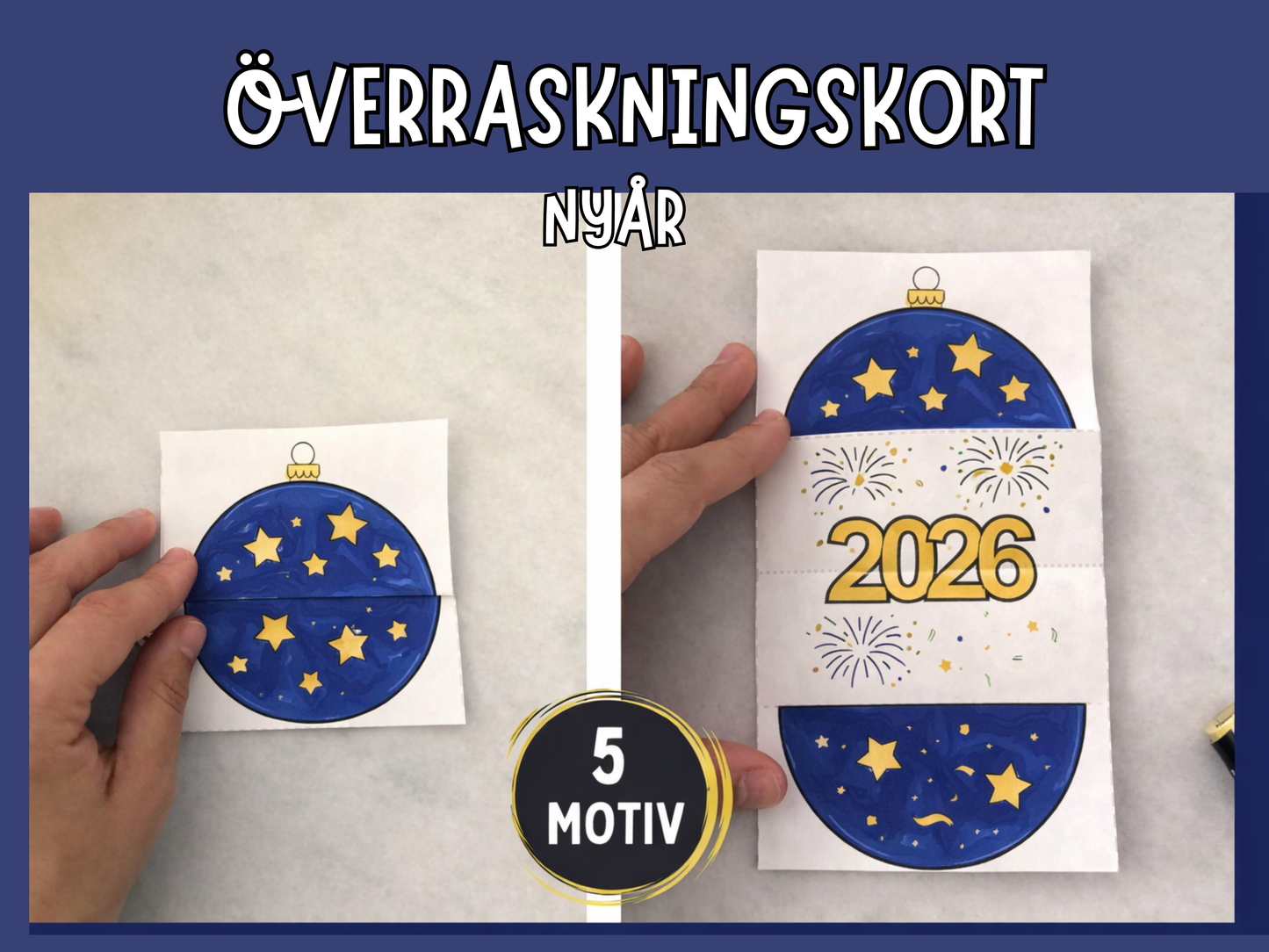 Överraskningskort nyår