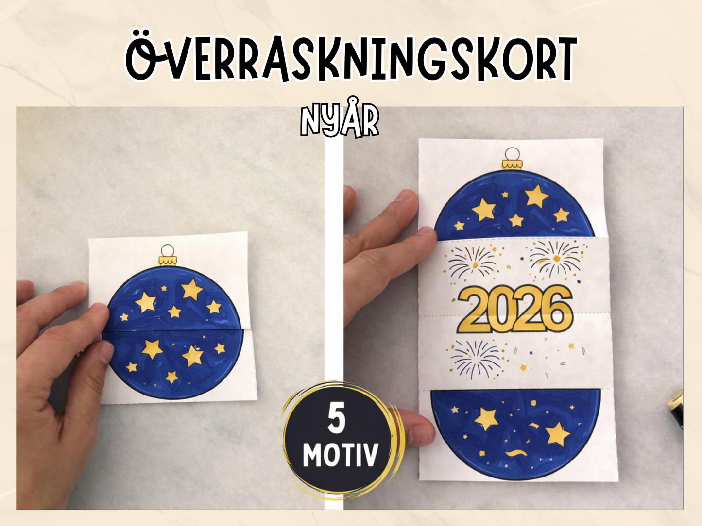 Överraskningskort nyår