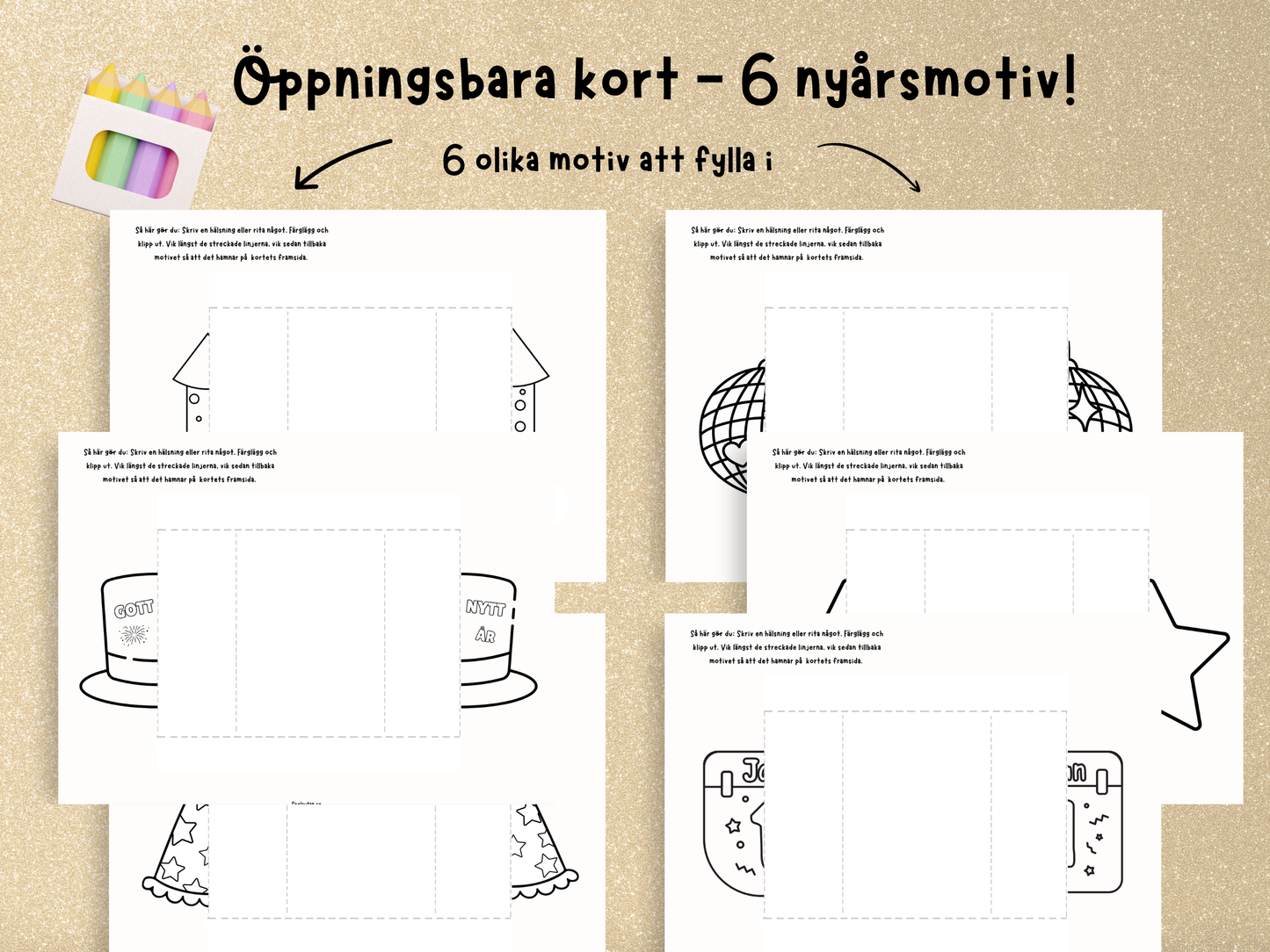 Öppningsbara kort nyår