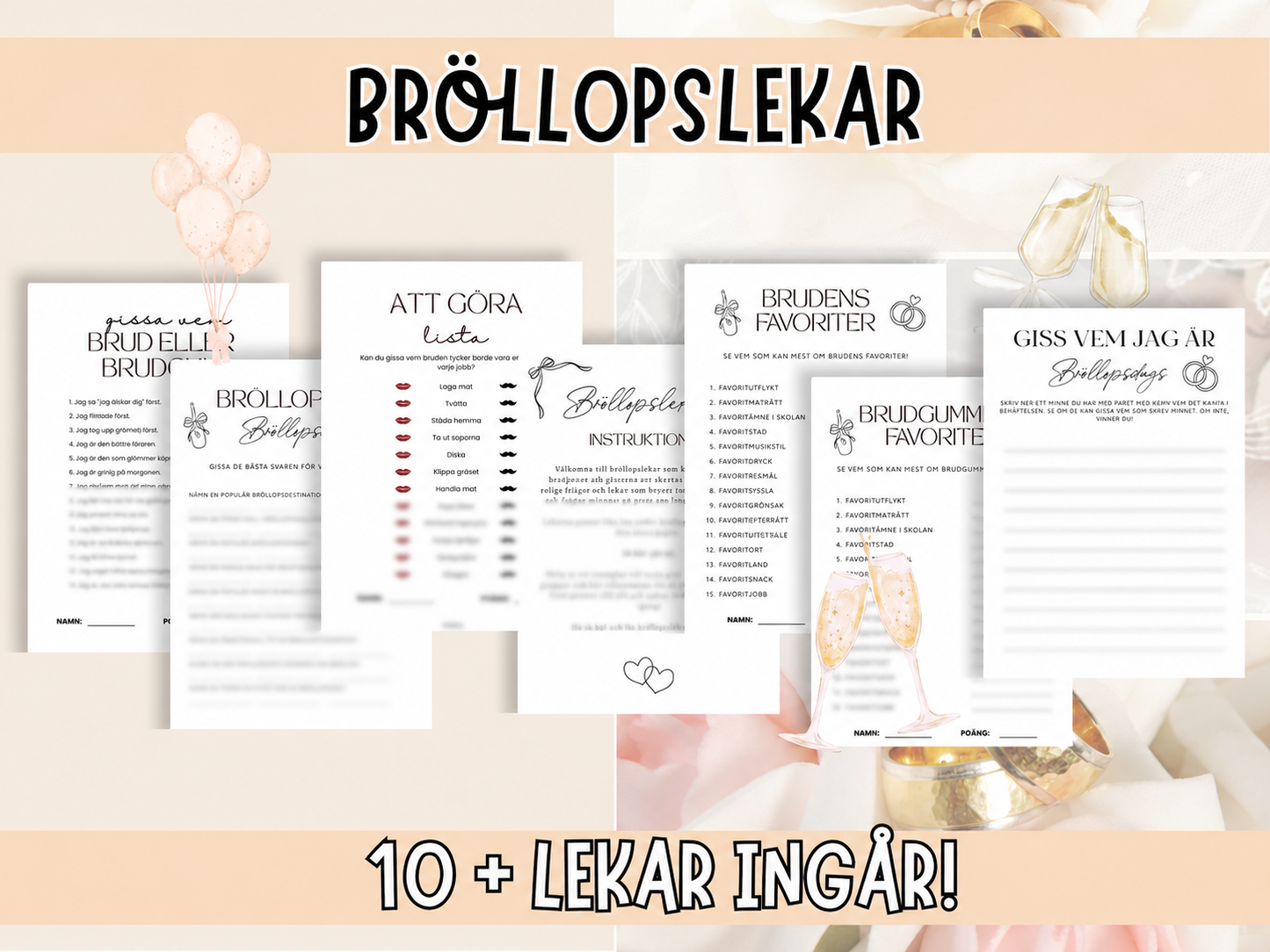 Bröllopslekar - Stora paketet