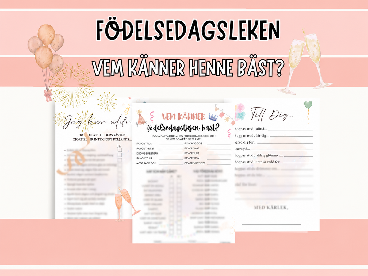 Födelsedagsleken - Vem känner henne bäst?