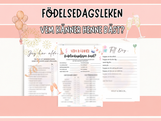 Födelsedagsleken - Vem känner henne bäst?