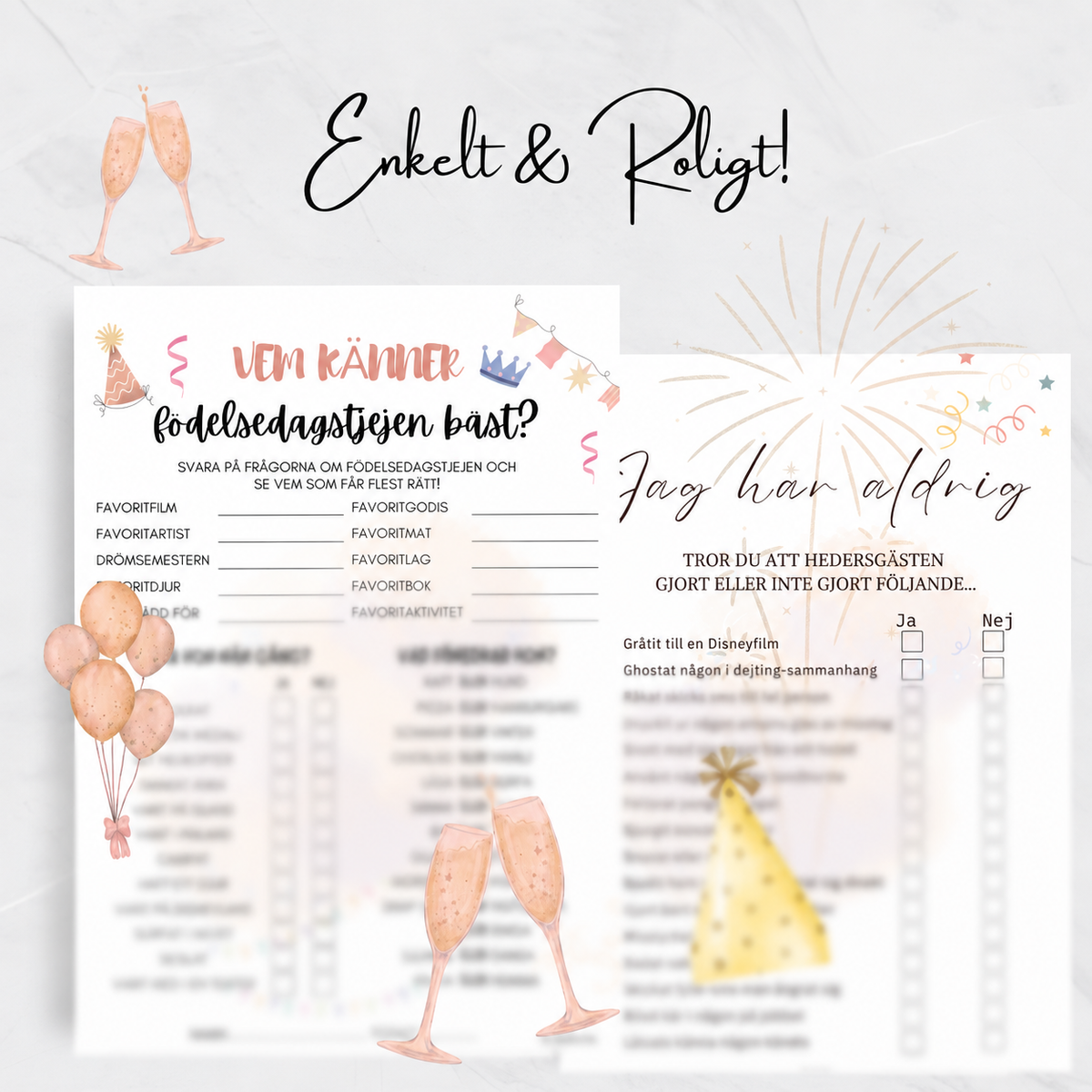 Födelsedagsleken - Vem känner henne bäst?