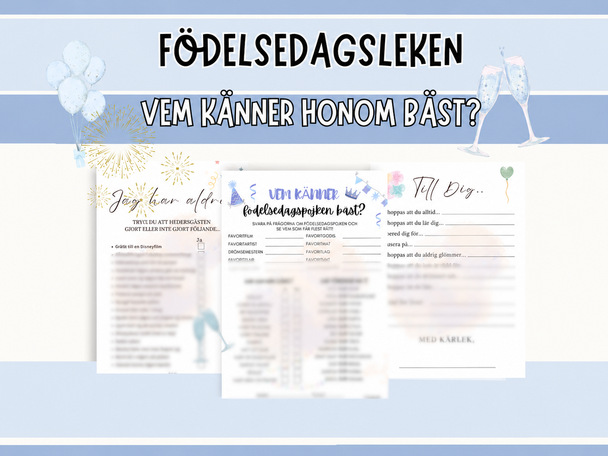 Födelsedagsleken - Vem känner honom bäst?