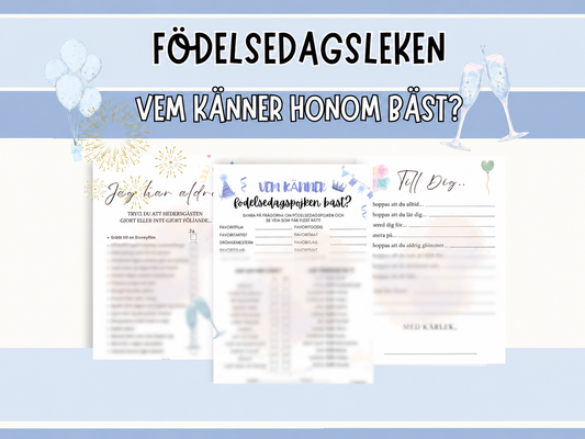 Födelsedagsleken - Vem känner honom bäst?