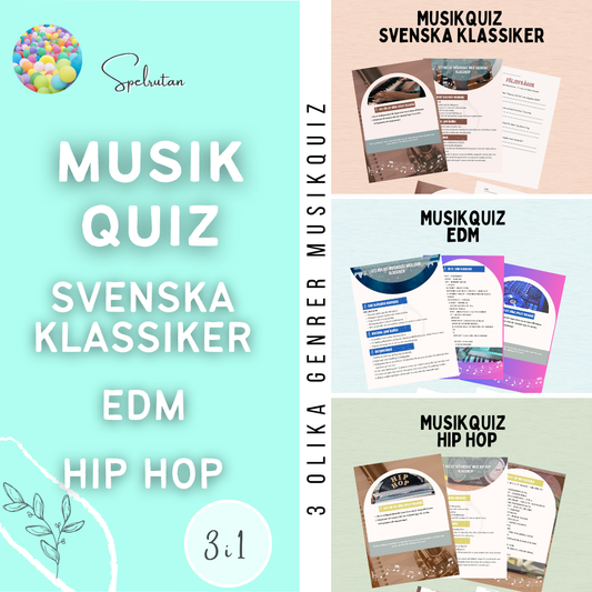 Musikquiz till festen - 3 genrer i ett paket