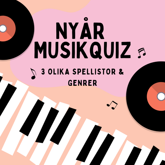 Musikquiz till nyårsfesten - 3 genrer i ett paket!