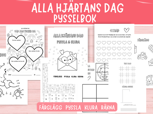 Alla Hjärtans Dag Aktivitetsbok
