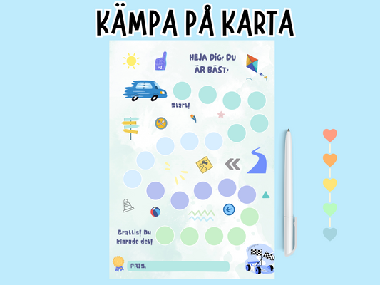 Kämpa-på-karta Bil - Levereras direkt till din e-mail