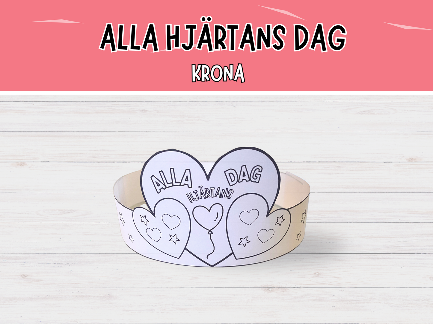 Alla hjärtans dag pysselkrona
