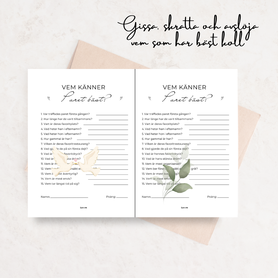 Vem känner paret bäst?