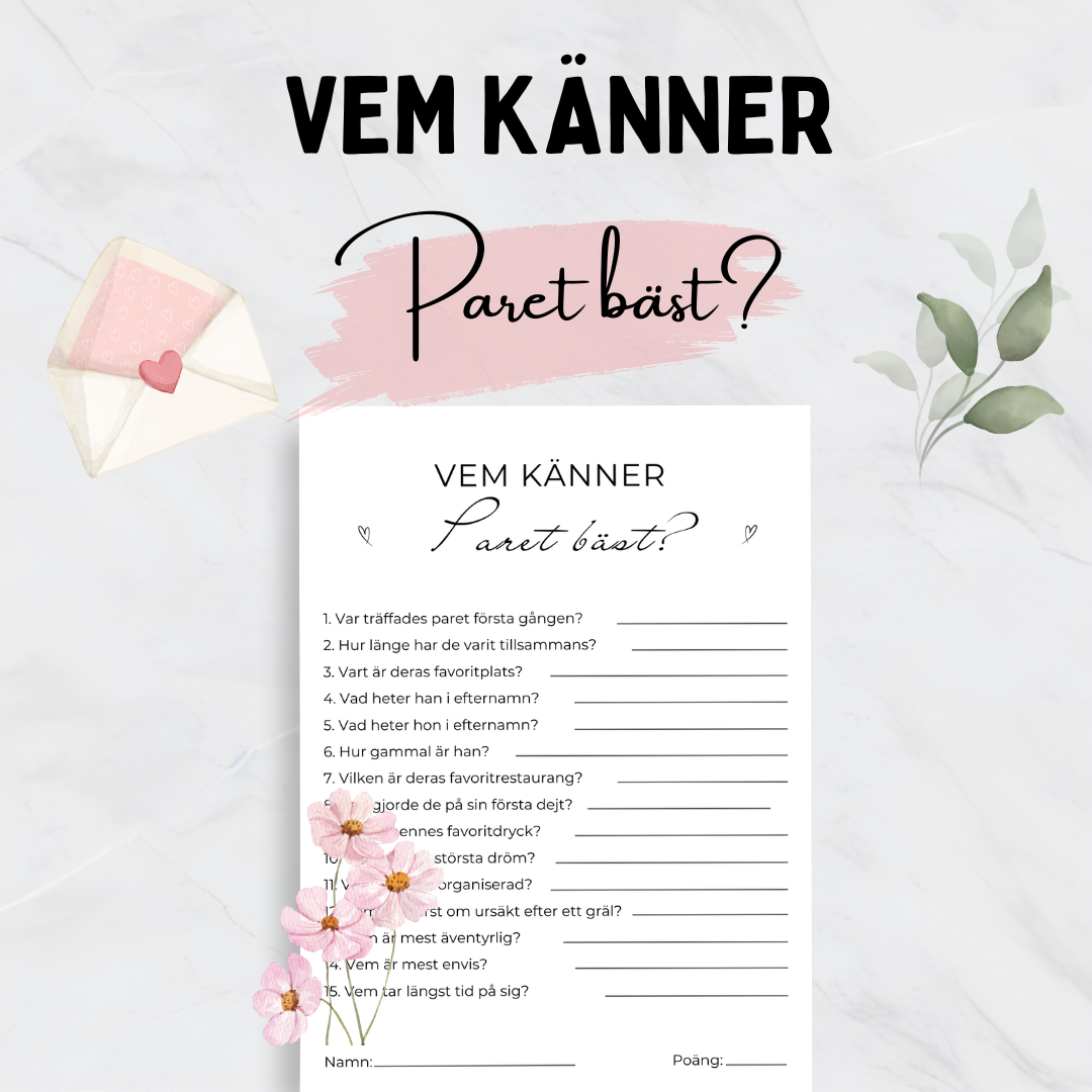 Vem känner paret bäst?