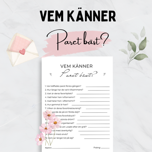 Vem känner paret bäst?
