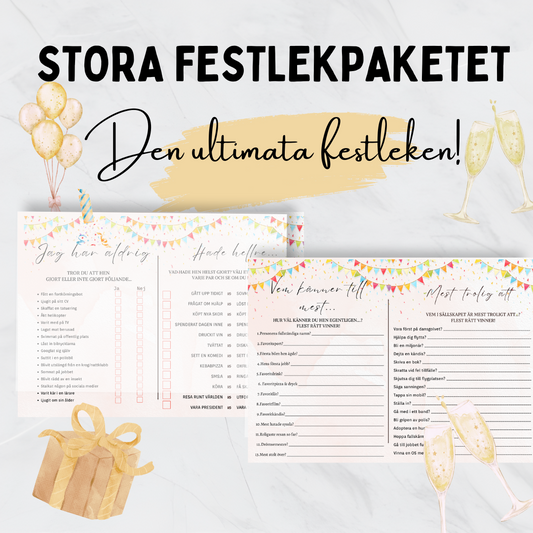 Stora Festlekpaketet - 9 sidor!